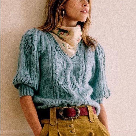 Sezane Sweaters - Sézane Giulia Sweater, frosted blue, size S